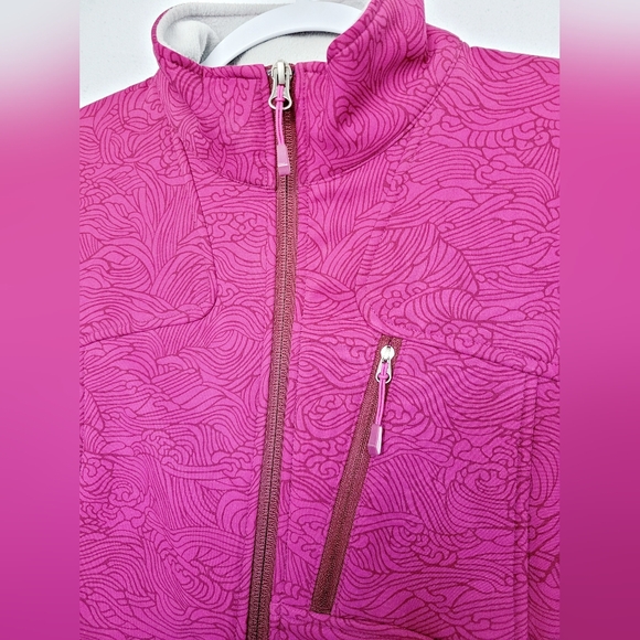 Eddie Bauer Rugged RipStop Textured Microfleece Berry Jacket Trail/Ski Large - Picture 15 of 16